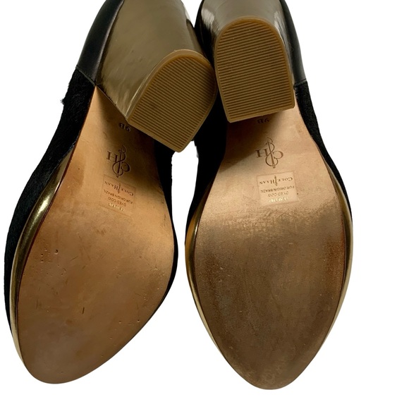 COLE HAAN "Sophie" calf hair boots with gold heel (9) - Picture 8 of 10